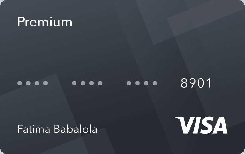 Premium prepaid Visa card